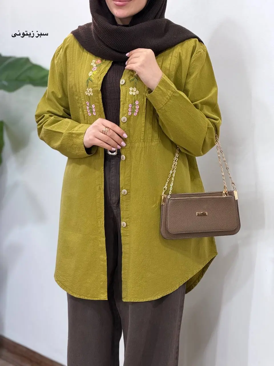 مانتو لینن گلدوزی آیسو سوگل